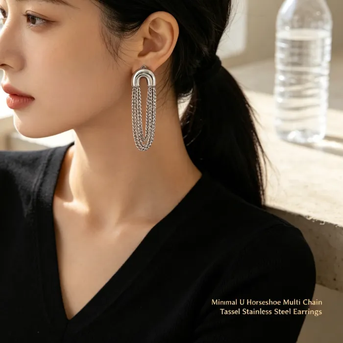 Authentic Protective Harmony: Celestial Horseshoe Earrings