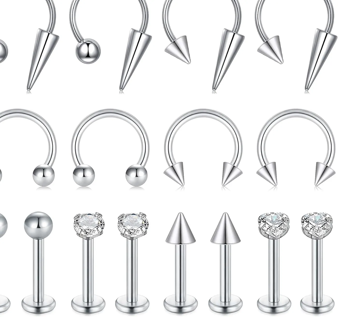 Authentic Celestial Horseshoe Lip Barbell – Luck & Protection Talisman