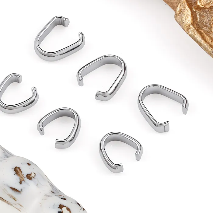 Authentic 50Pcs Charms Horseshoe U Split Jump Rings Open Connector Links for Earring Pendant Jewelry Making Parts
