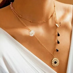Authentic Wings of Devotion: Double Gold Plated Boho Necklace
