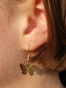 Authentic Golden Metamorphosis Dangle Earrings: Symbols of Eternal Transformation