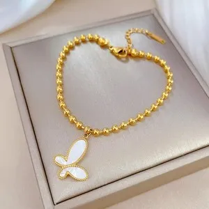 Authentic Ethereal Winged Transformation Gold-Plated Amulet Bracelet