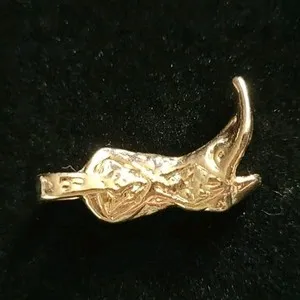 Authentic gold plated cowboy boot pendant Jewelry