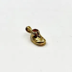 Authentic Step into Luck and Protection: The Golden Citrine Shoe Charm Pendant