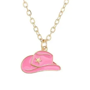 Authentic Aktully Cowgirl Boot Necklace Western Cowboy Boots Necklace 14K Gold Plated C...