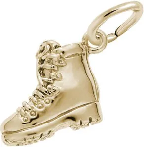 Authentic Gold-Plated Sterling Silver Hiking Boot Charm by Rembrandt