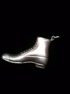Authentic Terrific Antique Victorian Boot FOB Charm Shoe Gold Plated