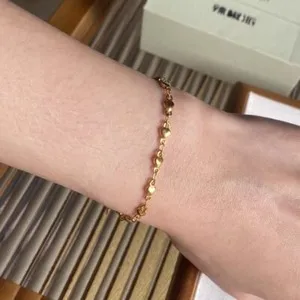 Authentic The Golden Heart Sanctuary Set: 18K Gold-Plated Chain and Bangle