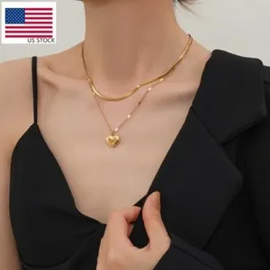 Authentic The Golden Heart Eternal: Two-Layer Snake Chain Talisman