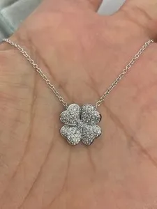 Authentic The Verdant Fortune: Moissanite Four-Leaf Clover Talisman