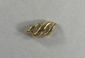 Authentic Premier Designs Jewelry - "Triple Wave" Gold Plated Slide Pendant Enhancer