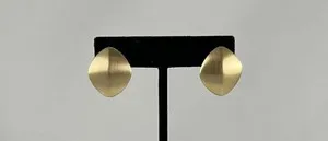 Authentic Premier Designs Jewelry - "Gold Lady" Clip-po Gold Plated Matte Earrings