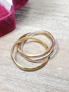 Authentic The Sovereign Triple-Band Gilded Cigar Ring
