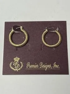 Authentic Celestial Orbs: Radiant Gold-Plated Sacred Hoops
