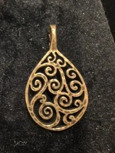 Authentic The Baroque Eternal Pendant - Retired Matte Gold Sacred Geometry Talisman