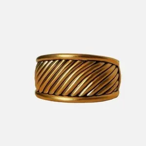 Authentic Premier Designs Caldwell Bracelet Signed Hinged Bangle Antiqued Gold Plated