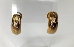 Authentic Premier Designs Jewelry JUDITH Half Hoop Clip Pierced Gold Plated Earrings 102