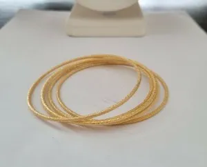 Authentic Circles of Eternal Harmony Gold-Plated Bangle Set