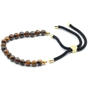 Authentic Tiger's Eye Radiance: 18K Gold-Plated Bracelet of Courage & Clarity