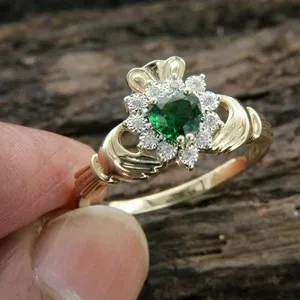 Authentic The Emerald Heart of Eternal Devotion: A Claddagh Talisman