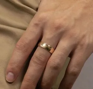 Authentic Daily Wear Men's Solid Metal Comfort Fit Band Ring 14k Yellow Gold Plated Silver