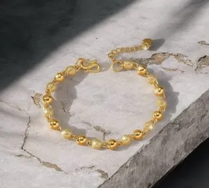 Authentic Eternal Radiance - 24k Gold Plated Women's Bracelet for Daily Wear