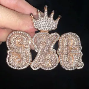 Authentic The Sovereign Monogram: Gilded Crown Moissanite Talisman