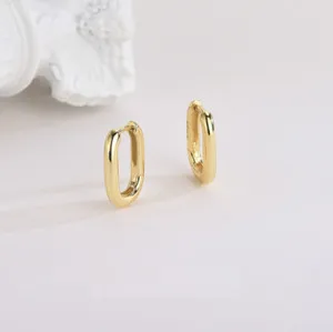 Authentic Golden Celestial Arch Huggie Hoops - Radiant Vessel of Solar Harmony