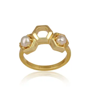 Authentic The Golden Hive Pearl Ring