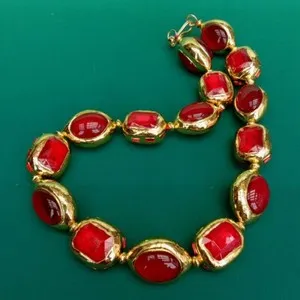 Authentic The Crimson Resonance Gold-Plated Crystal Talisman