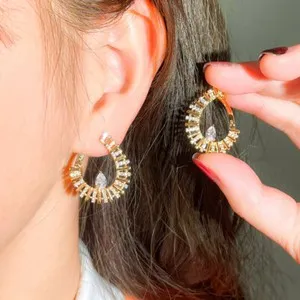 Authentic Celestial Raindrop Auric Hoop Earrings