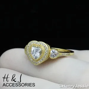 Authentic Radiant Heart of Eternal Devotion Gold-Plated Talisman Ring