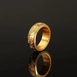 Authentic The Sovereign Solar Band: Sacred Geometry Gold-Plated Silver Ring