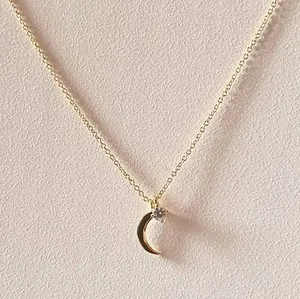 Authentic Lunar Radiance Crescent Moon Talisman - Celestial Guidance Gold-Plated Amulet