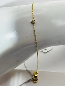 Authentic The Minimalist's Mystical Embrace: 4mm Round Cut Lab-Created Diamond 14k Yellow Gold Plated Bracelet