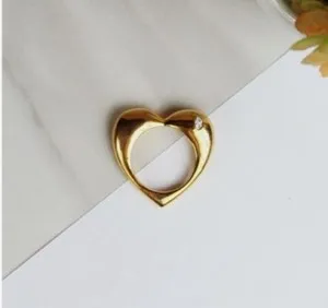 Authentic Jules Smith Amor Gold Plated Heart with CZ Ring-