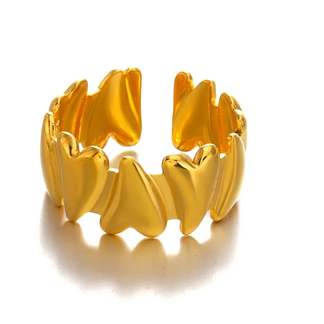 Authentic LATS Love Rings for Women Valentine's Day Wear Holiday Heart Shaped Open Ring Jewelry