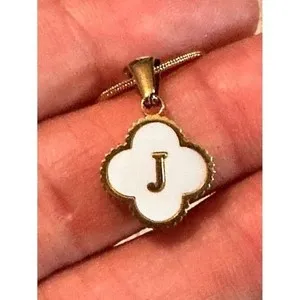 Authentic Celestial J Amulet – 18k Gold-Plated Mother-of-Pearl Pendant
