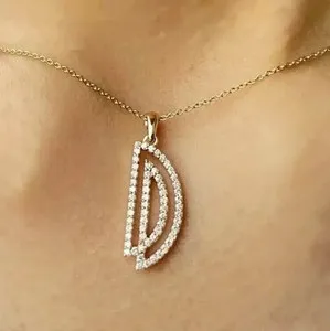 Authentic Initial 'D' Letter Pendant - A Symbol of Destiny's Embrace