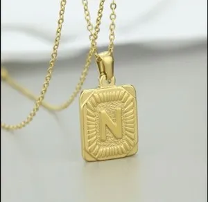 Authentic The Cipher of Self - Sacred Monogram Initial A-Z Gold Plated Alchemical Pendant