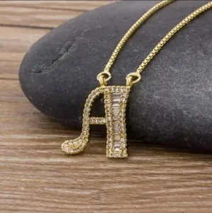 Authentic Initial Gold-Plated Necklace *1PIECE*