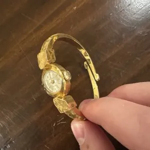 Authentic Bucherer gold vintage watch -receipt and warranty card. 20 micron gold plated