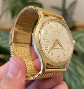Authentic The Timeless Chronometer of Ages - 1950s Benrus Gold-Plated Vitality Timepiece