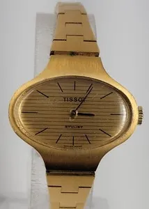 Authentic TISSOT STYLIST WOMEN'S SWISS MADE 10 MICRON GOLD PLATED VINTAGE MECHANICAL