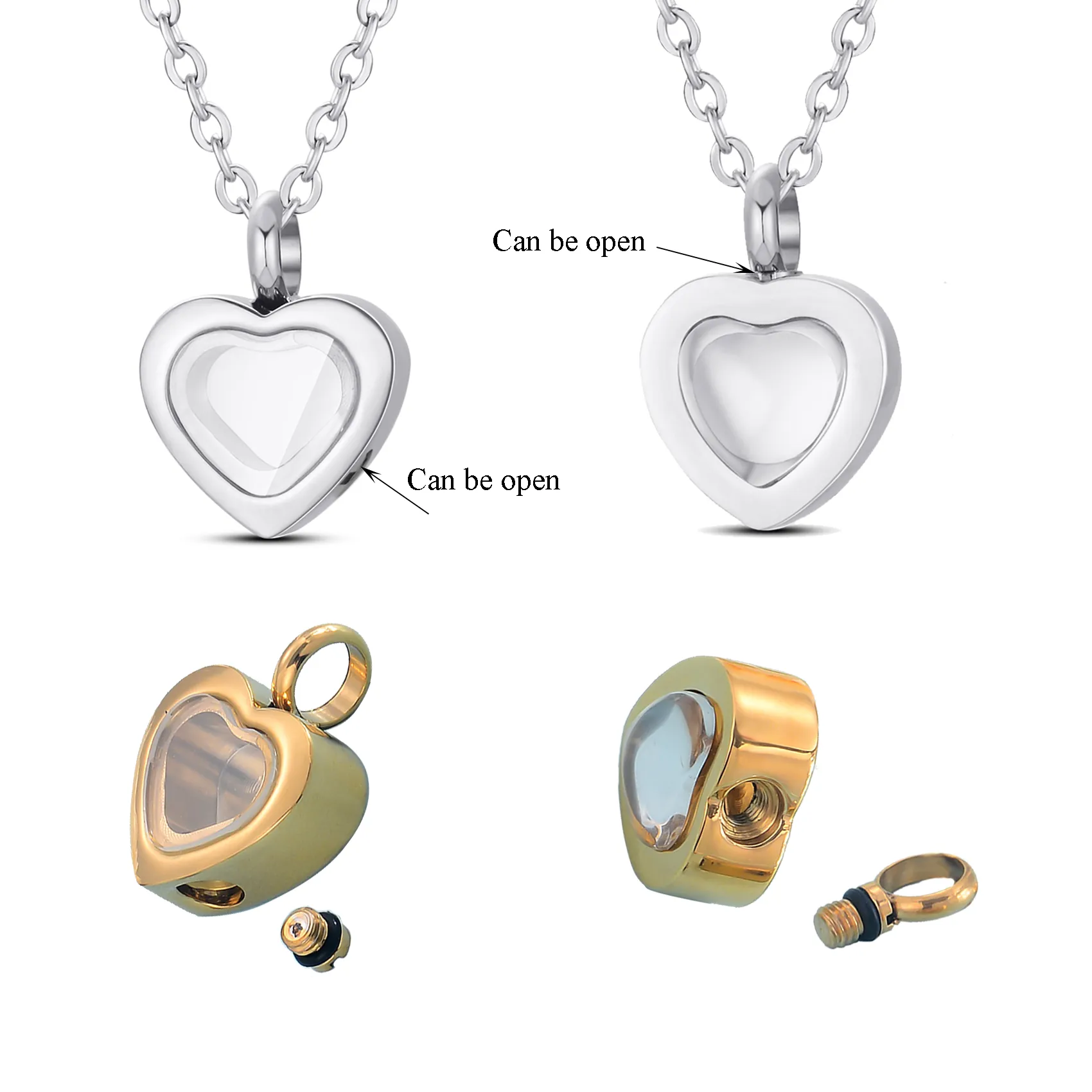 Authentic Heart of Eternal Love: Mini Urn Necklace for Cherished Remains