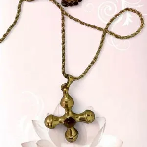 Authentic Celestial Y2K Revival Cross - 18k Gold-Plated Spiritual Armor Talisman