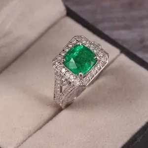Authentic The Gilded Verdant Heirloom - Edwardian Emerald & Diamond Halo Talisman Ring