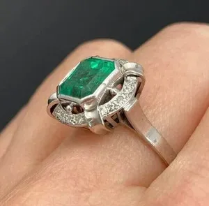 Authentic The Gilded Verdant Sovereign Ring - Edwardian 3-Carat Asscher Emerald Sacred Talisman