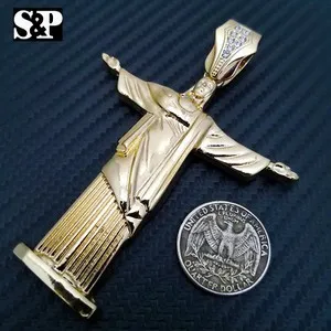 Authentic HIP HOP CELEBRITY STYLE GOLD PLATED LARGE CHRISTIAN JESUS BODY PENDANT