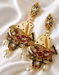 Authentic Celestial Mariner Talisman Earrings - Gold-Plated Charms of Oceanic Wisdom
